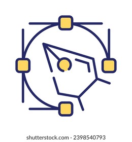 Get hold on this creative icon of pen tool, modern flat style
