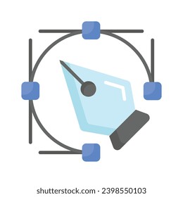Get hold on this creative icon of pen tool, modern flat style