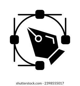 Obtén este icono creativo de la herramienta de la pluma, moderno estilo plano