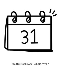 Get hold on this doodle icon of halloween reminder