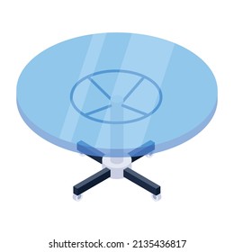 Get hold on this editable isometric icon of modern table 

