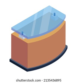 Get hold on this editable isometric icon of modern table 

