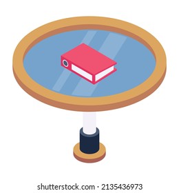 Get hold on this editable isometric icon of modern table 
