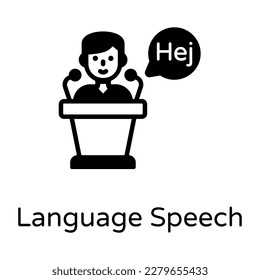 Mantener en este icono sólido editable del intérprete 