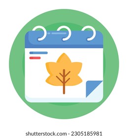 Get hold on this editable flat icon of autumn reminder