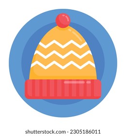 Get hold on this editable flat icon of beanie  