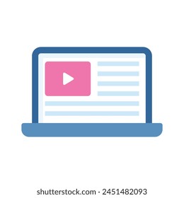 Get hold on this editable flat icon of video content, editable vector ready to use