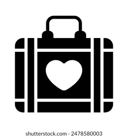 Get hold on this editable icon of honeymoon bag