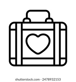 Get hold on this editable icon of honeymoon bag