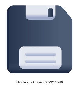 Halten Sie sich an diesem flachen Symbol der Diskette fest 