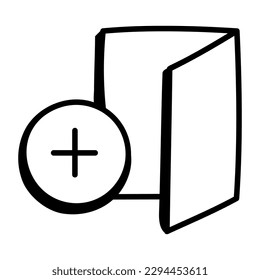 Get hold on this hand drawn icon of new folder 