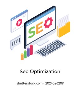 Get hold this 3d illustration of seo optimization 