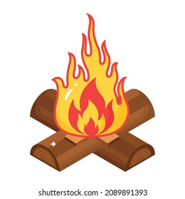 Get hold of this amazing isometric icon of bonfire  