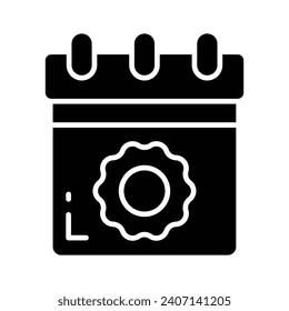 Mantener este vector pegadizo del calendario, icono de concepto del programa
