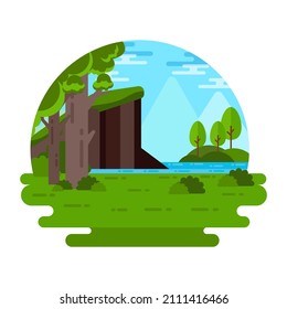 
Obtén este paisaje natural llamativo, diseño vectorial 

