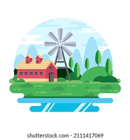 
Obtén este paisaje natural llamativo, diseño vectorial 

