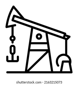 Get hold of this oil rig linear icon 

