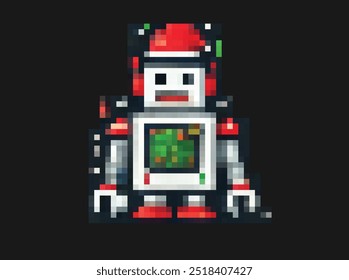 Get in the holiday spirit with an 8-bit vector icon pack, showcasing classic Christmas symbols like bells, wreaths, and lights in retro pixel art style. Perfect for decorating websites, apps, christ