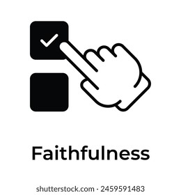 Get an icon of faithfulness in modern and customizable style
