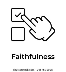 Get an icon of faithfulness in modern and customizable style