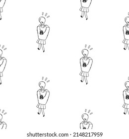 Get an Idea - Doodle Pattern for Paper, Wallpaper Wall, Gift Wrapping, Box, Wrapping Paper, Packaging, etc