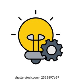 get ideas icon with white background vector stock illustration