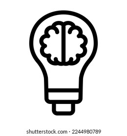 Diseño de iconos de línea de vectores de ideas