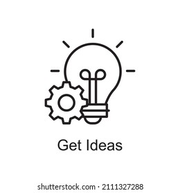 Get Ideas vector Outline Icon Design illustration. Home Improvements Symbol on White background EPS 10 File