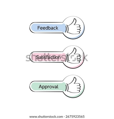 Get instant feedback, satisfaction, and approval with this modern vector design for business