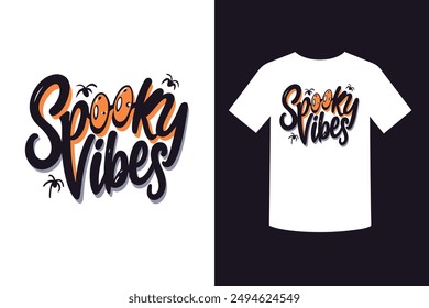 Tauchen Sie ein in den Halloween-Geist mit unserem "Spooky Vibes Halloween T-Shirt Design" mit unheimlichen Grafiken, die perfekt für die gruselige Saison sind. Ideal für Partys, Trick-or-Treating und festlichen Spaß.