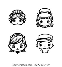 Get into the St. Patrick's Day spirit with our kawaii leprechaun head collection. Each one Hand drawn with love, these illustrations are sure to bring some luck of the Irish to your project