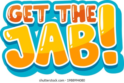 Get the jab font in cartoon style isolated illustration