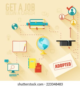 get a job for begin a career. Knowledge icon analytical company