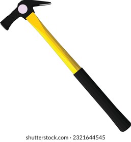 Get the job done with this eye-catching yellow iron hammer
