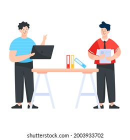 Get a job, flat illustration design