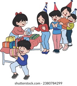 Get in line for the gift draw.