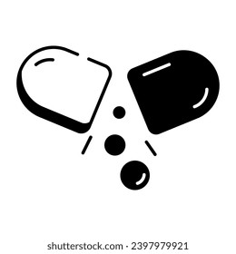 Obtener un icono de línea de la cápsula abierta 