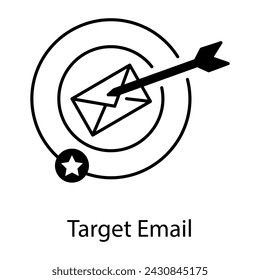 Obtener un icono de línea del correo electrónico de destino