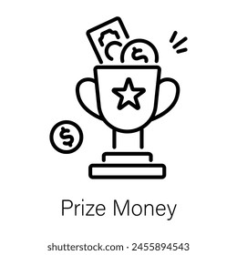 Get line style icon of prize money 