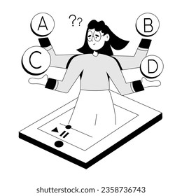 Get live survey hand drawn illustration 