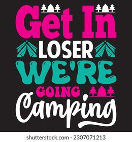 Los geht's beim Camping T-Shirt Design Vectordatei