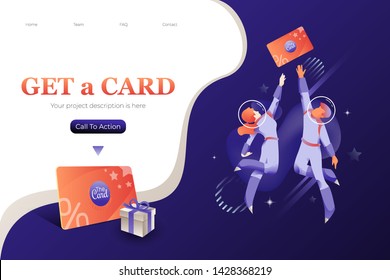 Get Loyalty Card Web Banner Template Stock Vector (royalty Free 