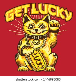 Get Lucky - Lucky Cat Vector