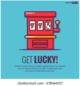 Get Lucky With Slot Machine Game Text Template