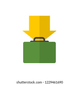 get luggage flat fector icon