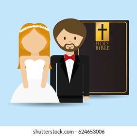 get married couple bible card
