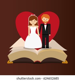 get married couple bible heart card