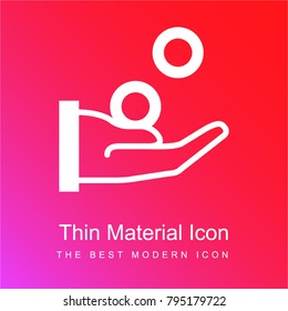 Get money red and pink gradient material white icon minimal design