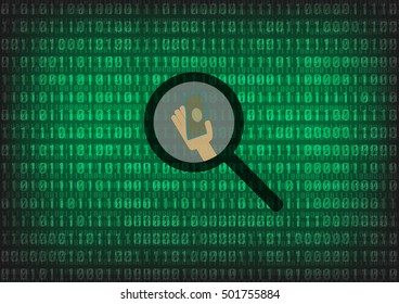 Get Money in search symbol with decimal number background