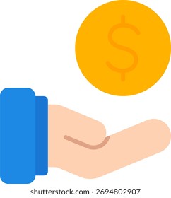 Holen Sie sich Geld Vektor Design im modernen Stil, Instant Transfer und digitale Rücknahme Konzept, Online-Finanzen Illustration. Flachsymbol